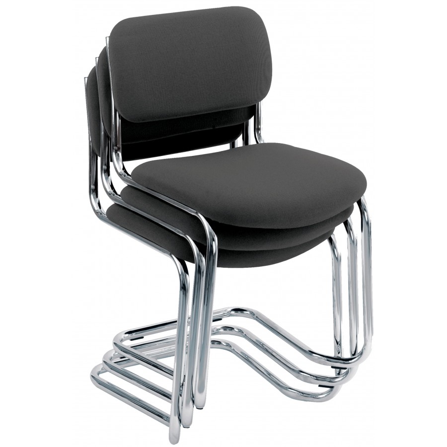 Summit Cantilever Stacking Fabric Visitor Chair 